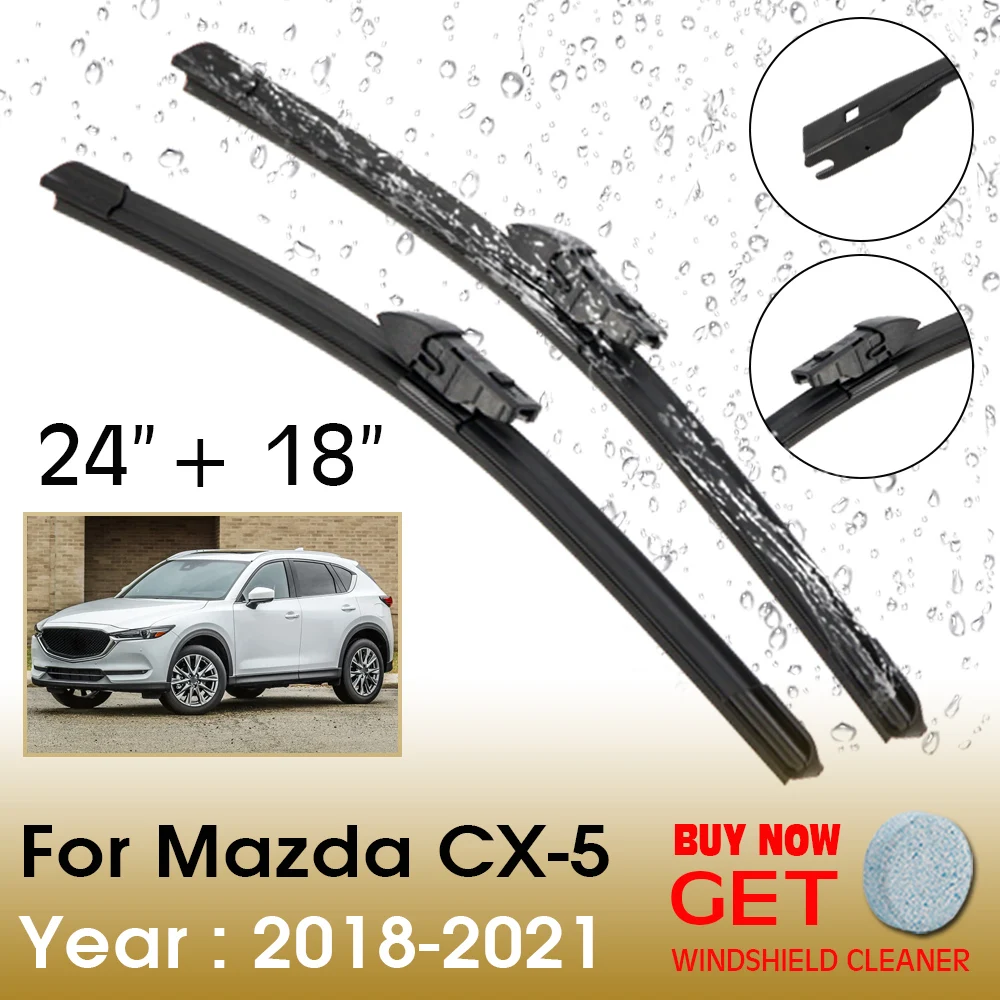 

Car Wiper Blade For Mazda CX-5 24"+18" 2018-2021 Front Window Washer Windscreen Windshield Wipers Blades Accessories