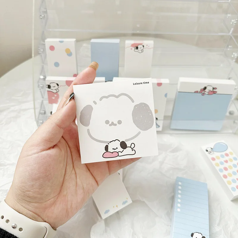 100Pcs Cute Puppy Memo Pad Message Notes Paper DIY Scrapbooking Diary Album To Do List Daily Check Planner Notepad Stationery