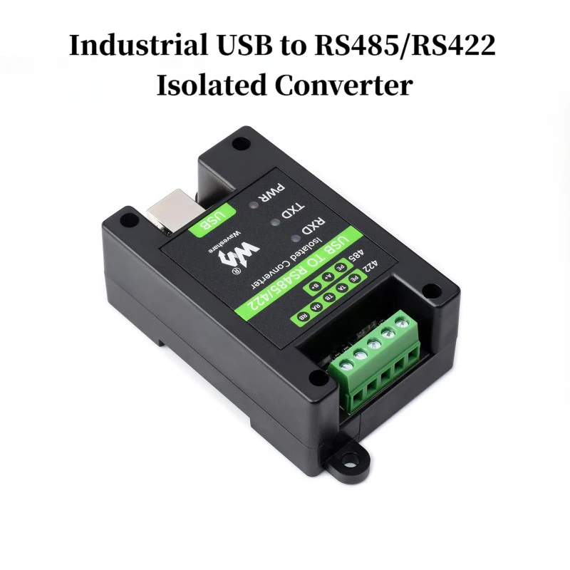 Industrial USB to RS485/RS422 Isolated Converter – FT232RNL + SP485EEN, with Surge/ESD Protection, DIN-Rail Mount