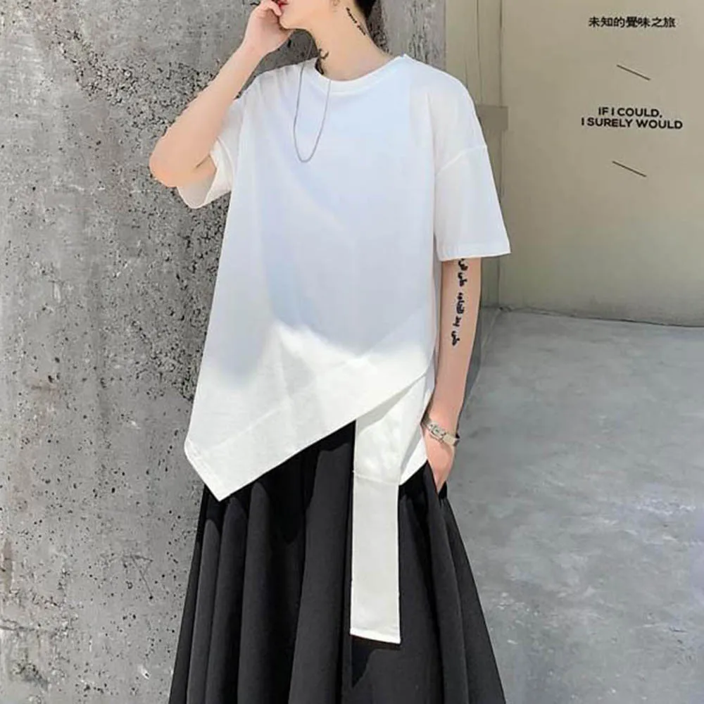 

XS-5XL Мужская искусственная двухсекционная футболка с короткими рукавами в американском стиле ретро, модные тенденции, уличные повседневные свободные дышащие нишевые мужские топы
