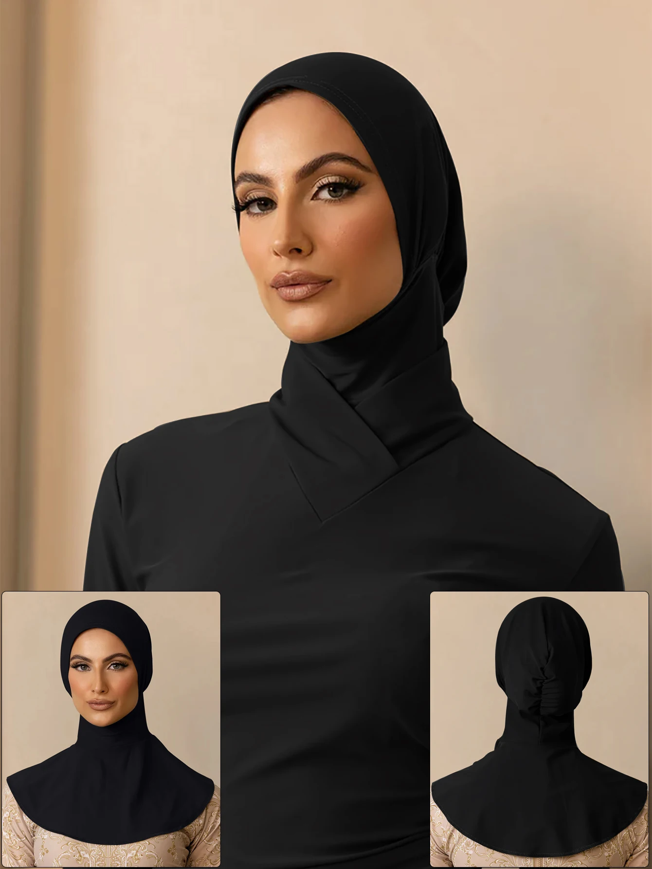 

1 шт. модный платок для современных мусульманских женщин, летняя ванна, хиджаб, плавание, мгновенный тюрбан, женский дизайн с удлиненной шеей ﻿