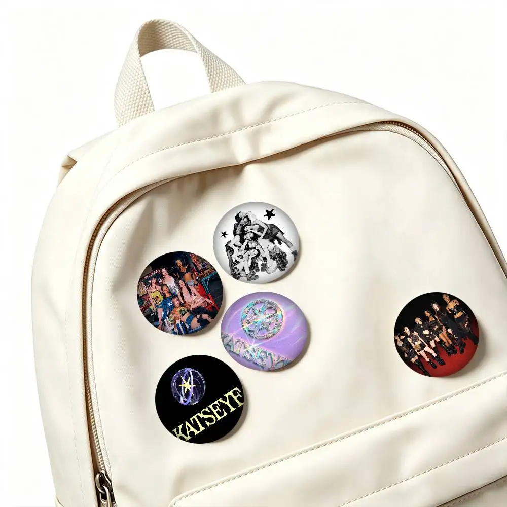 KATSEYE KPOP  K Pop 25 32 44 58 75mm Badges Personalized Round Brooches Pins Accessory Gift