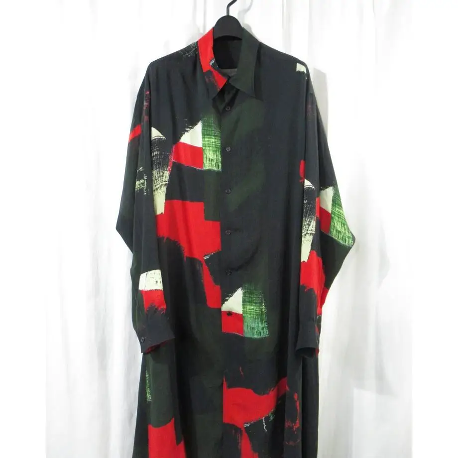 

ТОП-ЯМАМОТО ® Женский Тренч с цветными блоками и геометрическим принтом, свободная повседневная куртка средней длины