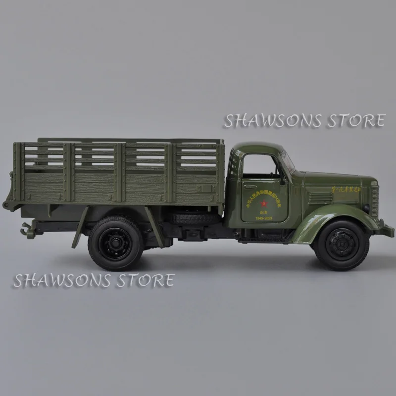 1:36 Diecast Model Truck Toy China CA10 Military Transport Vehicle Pull Back Miniature Replica Sound & Light