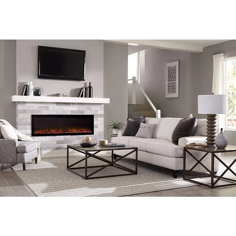 Touchstone Sideline Elite Smart Electric Fireplace - Wall-mounted Insert for Indoor Fireplaces ，electric fireplace