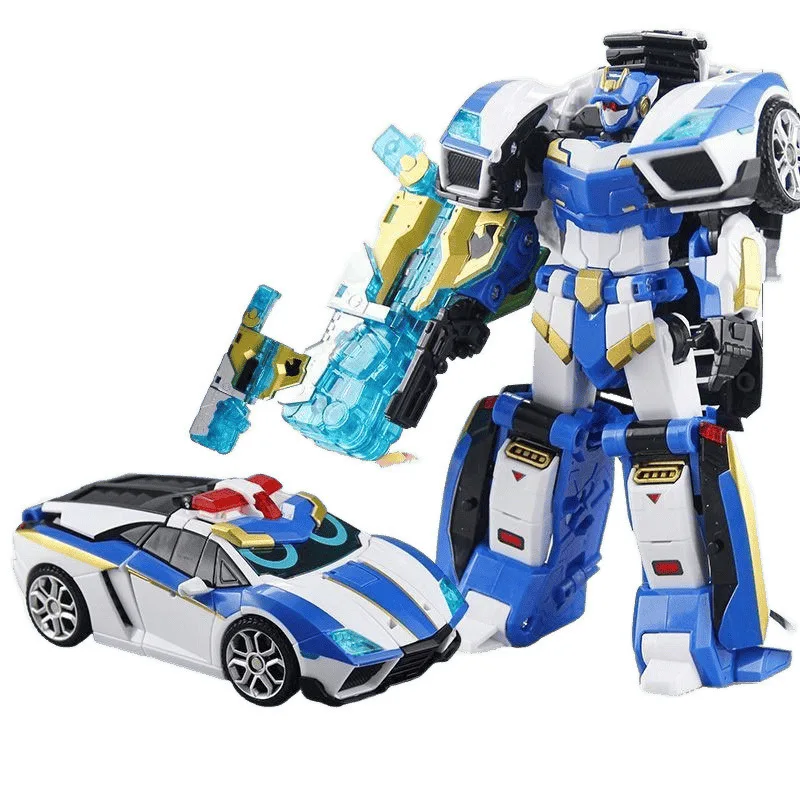 ของเล่นหุ่นยนต์แปลงร่างเมทัลการ์ดบอท รถบรรทุกพ่วงเหล็กหนักสีดำ พร้อมของเล่นเสริมแบบแปลงร่าง รุ่นของขวัญ