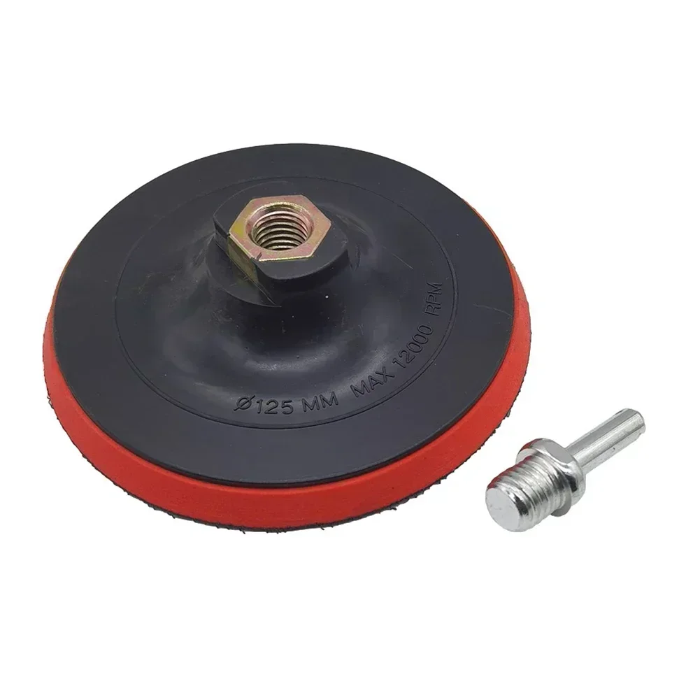 5inch 125mm Backing Pad Hook And Loop Buffing Pad Rotary Sanding Discs Car Polisher For Auto Polishing With Drill Adapter