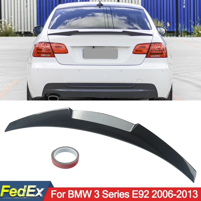 

M4 Style High Kick Trunk Spoiler Wing For 2007-2013 BMW E92 Coupe 328i 335i M3 Carbon Fiber Look Rear Tail Wings Lip Magickit