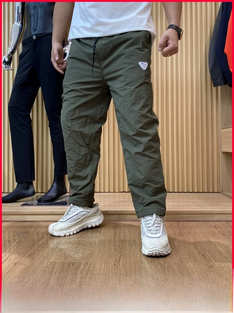 

Outdoor Mountain Series Fce Lined Casual Hiking Pants Men's Spring Autumn Waterproof Soldier Sle Straight Leg Trousers