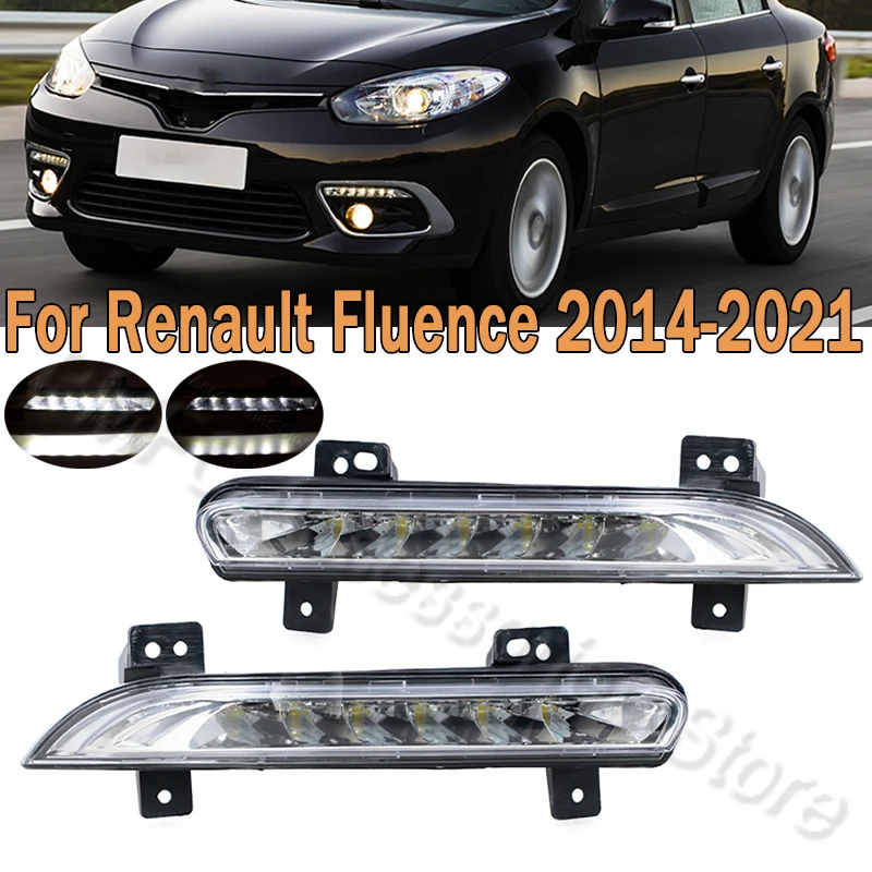 LED DRL Day Light Front Bumper DRL Daytime Driving Running Lamp For Renault Fluence 2014 2015 2016 2017-2021 266057986 266005976