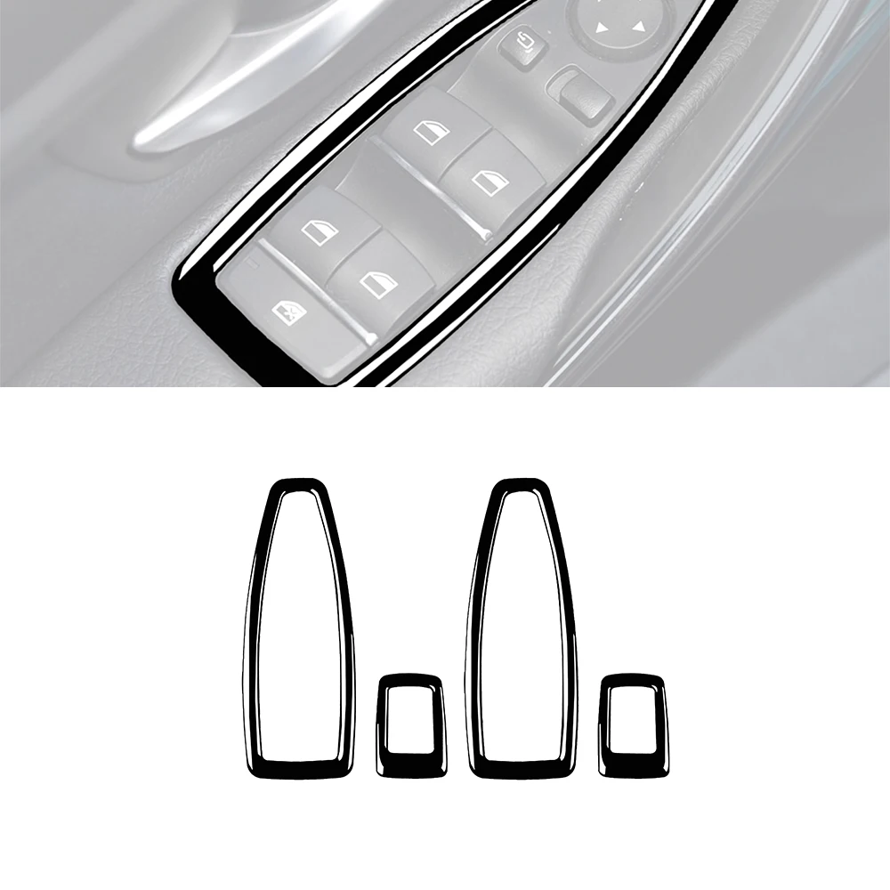 Couverture de décoration de panneau de lève-vitre, autocollant de garniture, noir piano, accessoires de voiture pour F20, F30, 2013, 2014, 2015, 3ightF34, 2013-2016