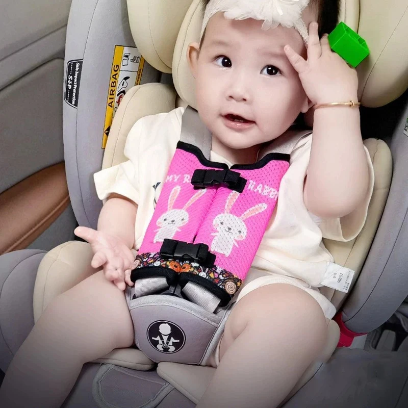 Car Child Safety Seat Anti Release Shoulder Protection Car Baby Safety Belt Anti Slip Fixing Pad Cartoon Seat Belt Accessories