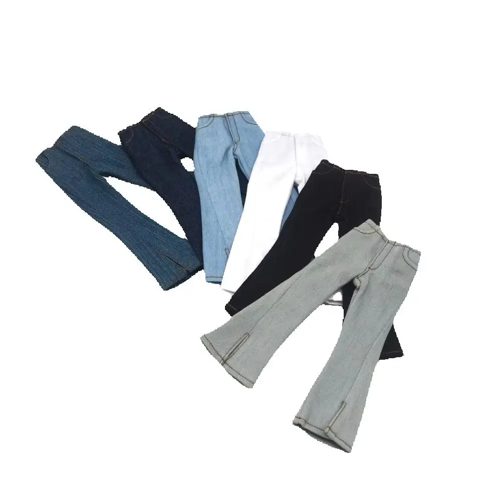 Blyth Doll Clothes 28-30cm Azone OB24 Accessories Girls Gift Toys Fashion Leather Jacket Jeans Flared Pants Tube Top