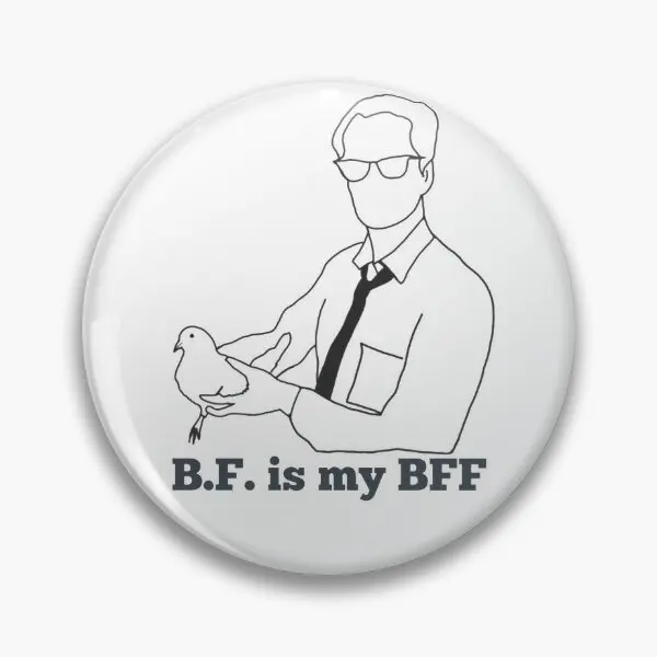 Bf Skinner Is My Bff  Soft Button Pin Collar Metal Badge Funny Clothes Hat Women Brooch Cute Cartoon Decor Jewelry Lapel Pin