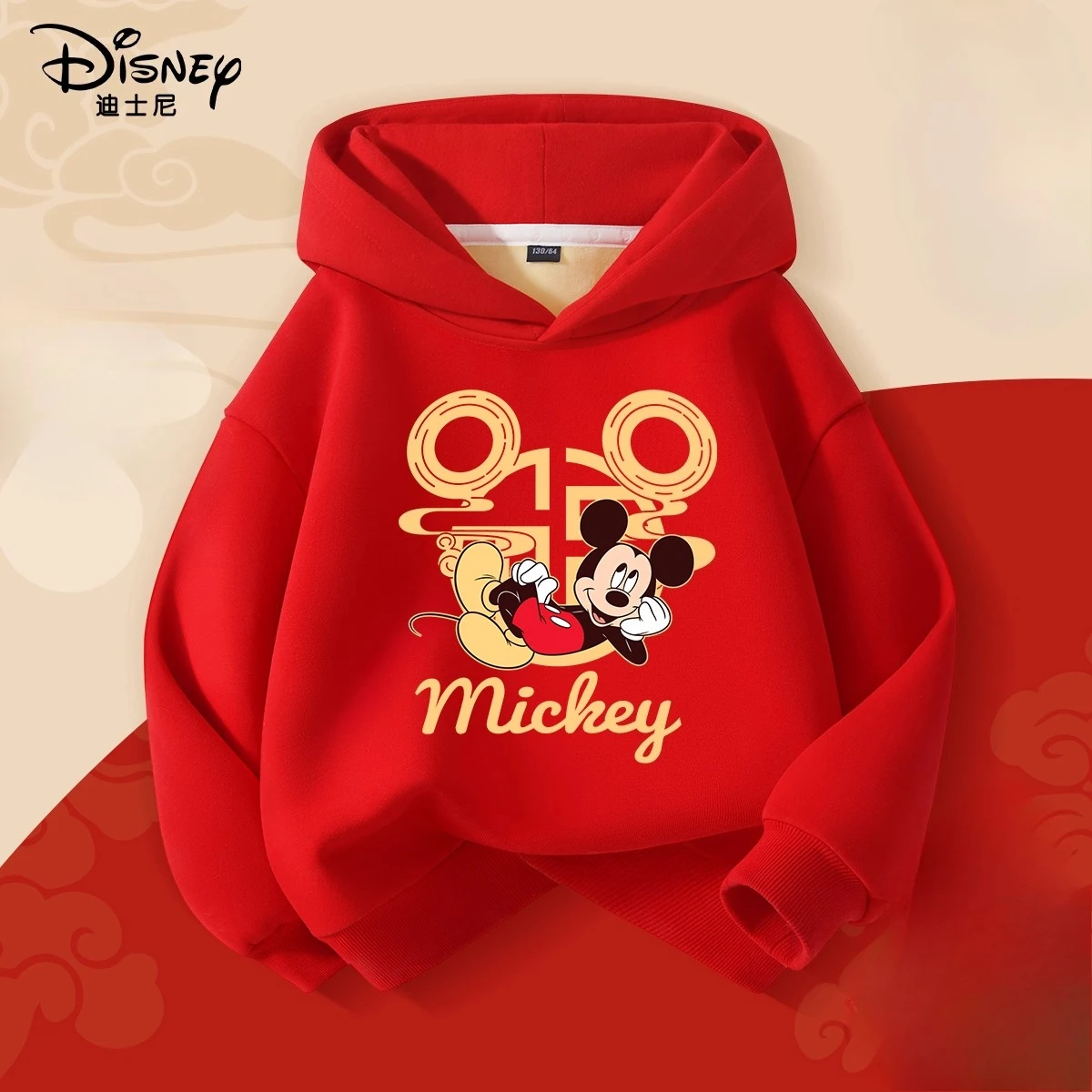 ديزني جديد ميكي طباعة الأطفال مقنعين البلوز صبي فتاة الخريف الشتاء اليومية في الهواء الطلق عطلة ملابس رياضية ناعمة دافئة عادية