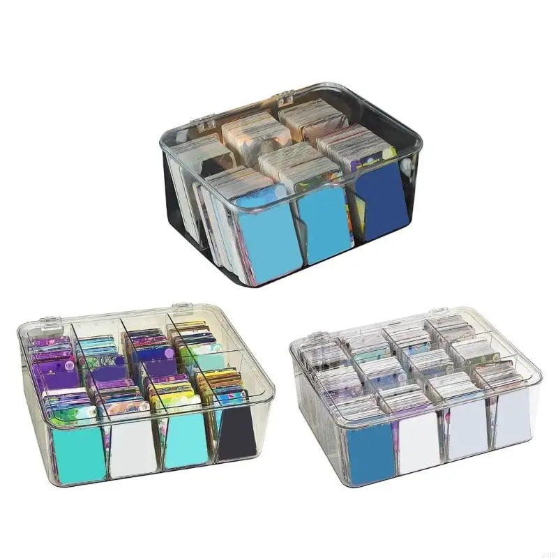 

Clear Trading Card Holder 6/8/12 Divider Card Case For Kids Collector 24BE