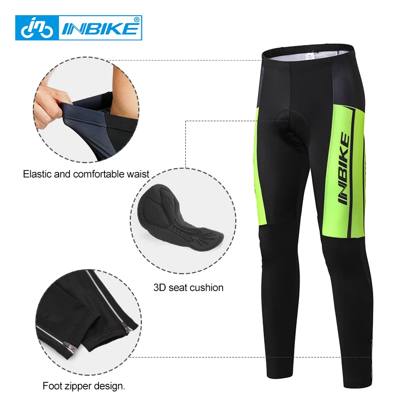 Cycling Long Pants Man Reflective MTB Men\'s  Bicycle Tights Road Bike Riding Pants with 3D Padded Quick-Dry Trousers Clothing