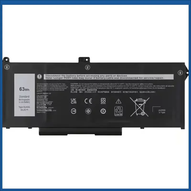 For DELL Latitude 5420 5520 Precision 3560 Series RJ40G Laptop Battery for DELL P104F P137G 01K2CF 075X16 0WK3F1 63Wh 3941mAh