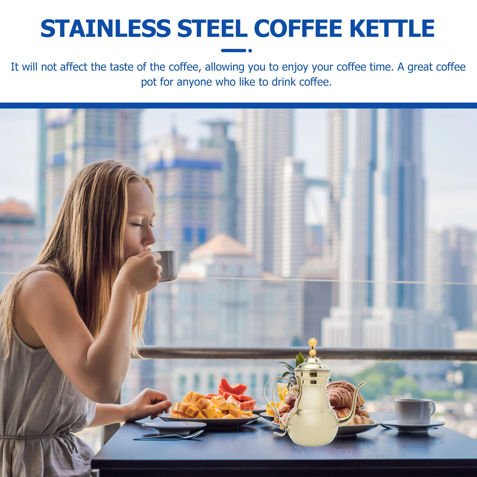

Stainless Steel Tea Kettle Long Narrow Spout Coffee Pouring Pot For Kitchen Home Hand Brewing Coffee Kettle