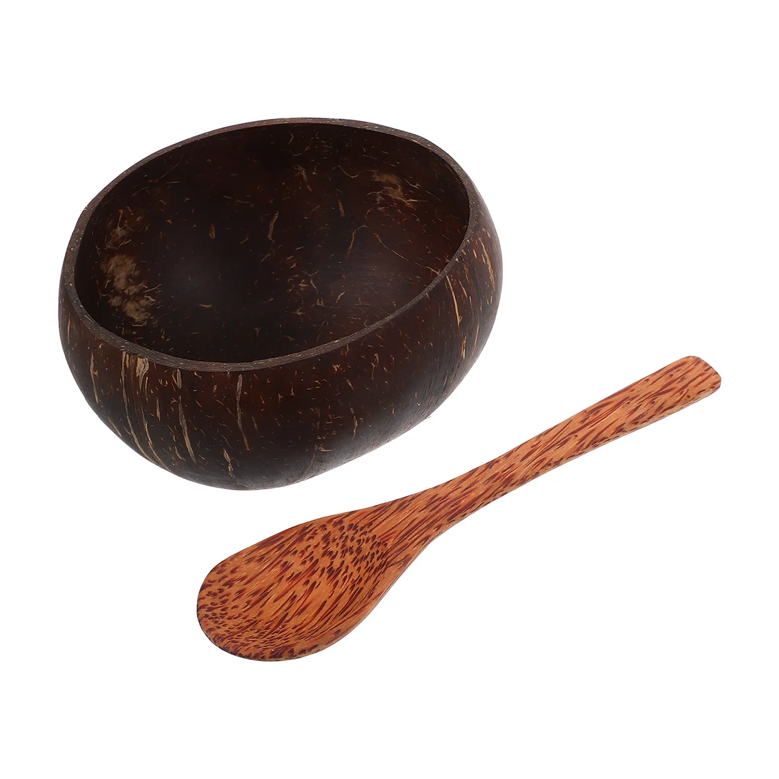 1Set Wood Facial Mask Bowl Coconut Shell DIY Mixing Container Portable Lightweight Easy Clean Skin Safe Beauty Spa Tool