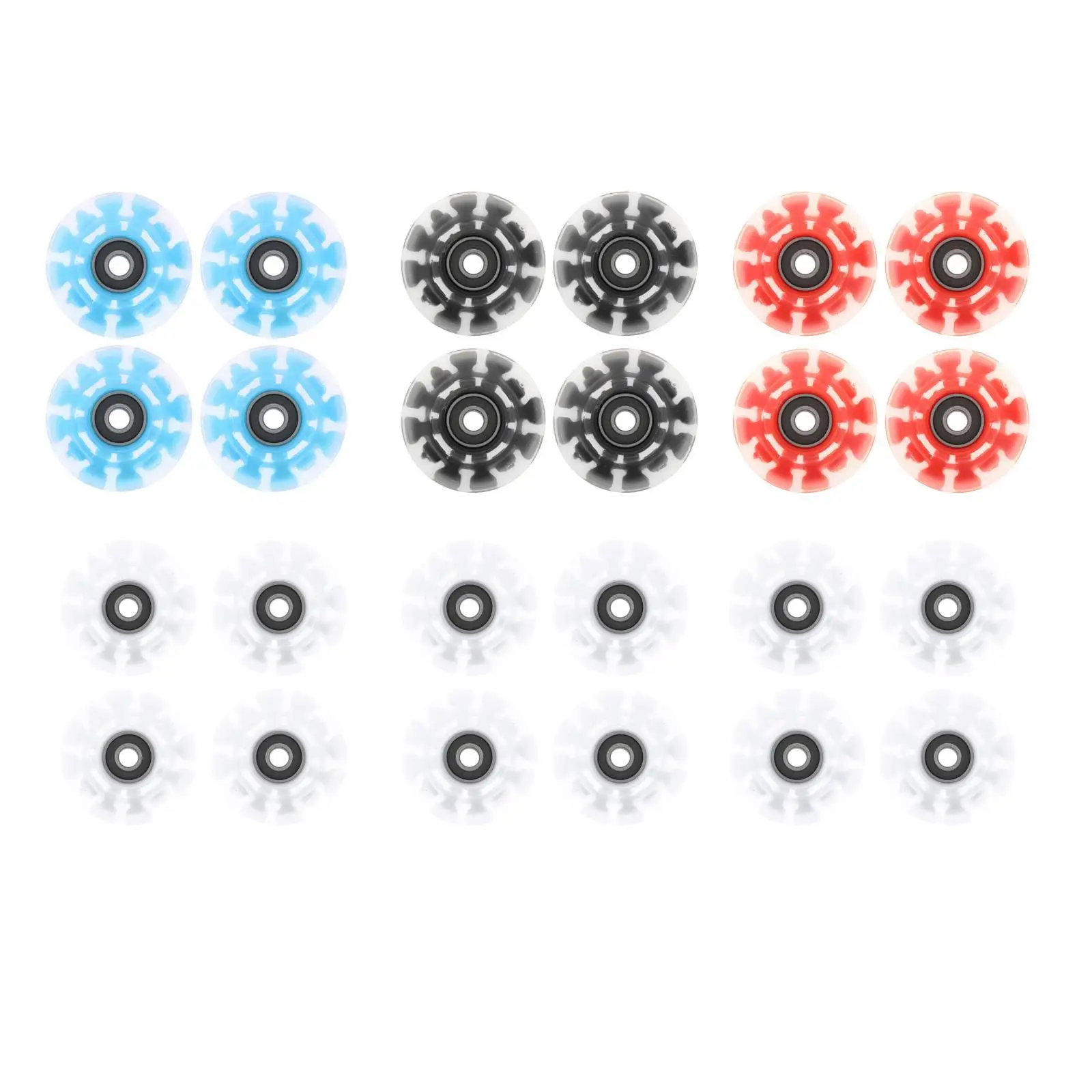 

4 Packung Roller Skate Wheels with Bearings for Double Row Skateboard