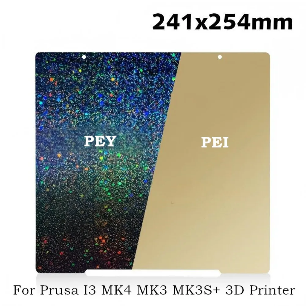 

For Prusa I3 MK4 MK3 MK3S+ Core One PEI Build Plate 241x254mm Smooth PEY PEI Spring Steel Magnetic Bed Flexible Strong Adhesion