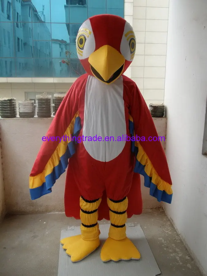 Novo personagem adulto halloween papagaio mascote traje halloween vestido de natal adereços de corpo inteiro roupa traje da mascote