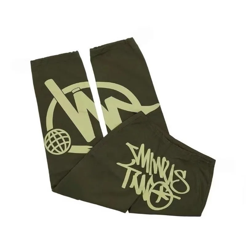2026 Neuer Stil Graffiti-Buchstaben-Globus-Grafik-Hose Elastischer Kordelzug Lose Y2K Hip-Hop Streetwear Lässige Lange Hose für Kinder – Detail 4