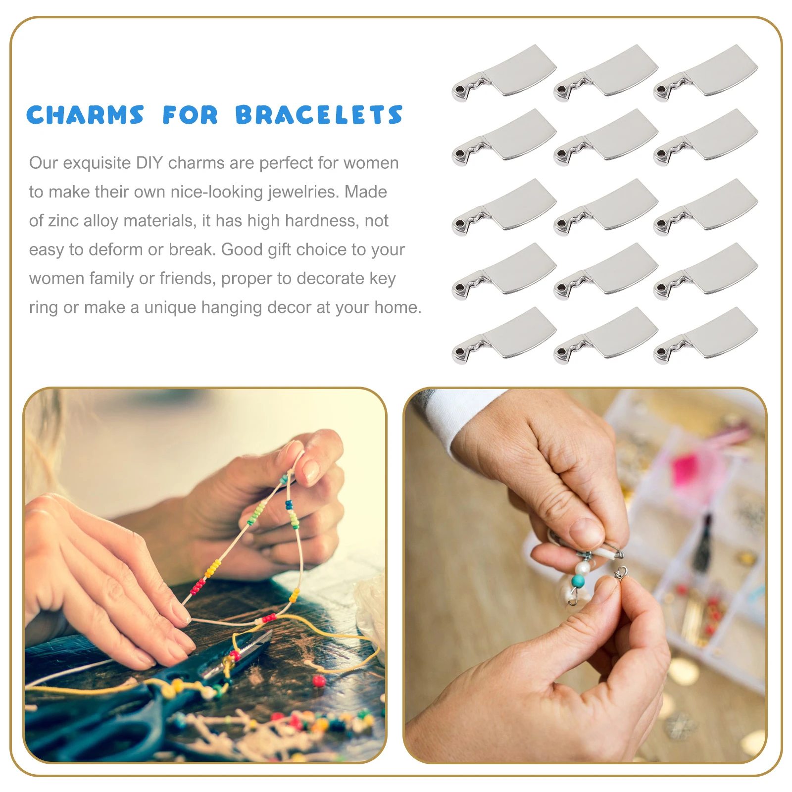 

60 Pcs Vintage Silver-plated Pendant Number Charms for Jewelry Making Bracelets Lightweight DIY Accessories Retro Decorative