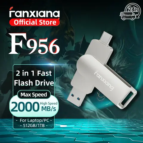 Fanxiang F956 USB 2000MB/s Przenośne dyski SSD USB3.2 Gen2x2 512GB 1TB 2TB 2 w 1 Szybki pendrive do komputera i telefonu