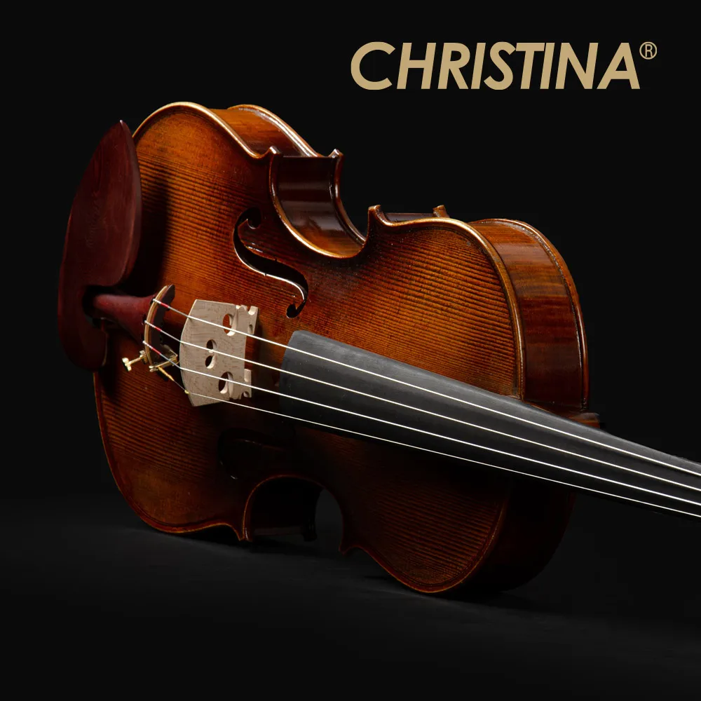 

CHRISTINA Professional Violin European Timber Dark Retro Rosewood Fittings One-piece Flame Maple Back Purely Handmade (S100D-4)