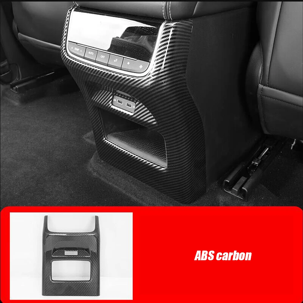 For Trumpchi Gac Gs8 2022 2023 ABS Car Rear Seat Air Condition Outlet Vent USB Frame Cover Trim car styling auto accessories