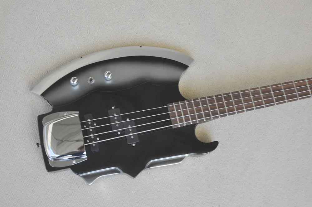 Left Handed 4 Strings Axe Bass Guitar with Rosewood fingerboard,Chrome Hardware,Provide customized service