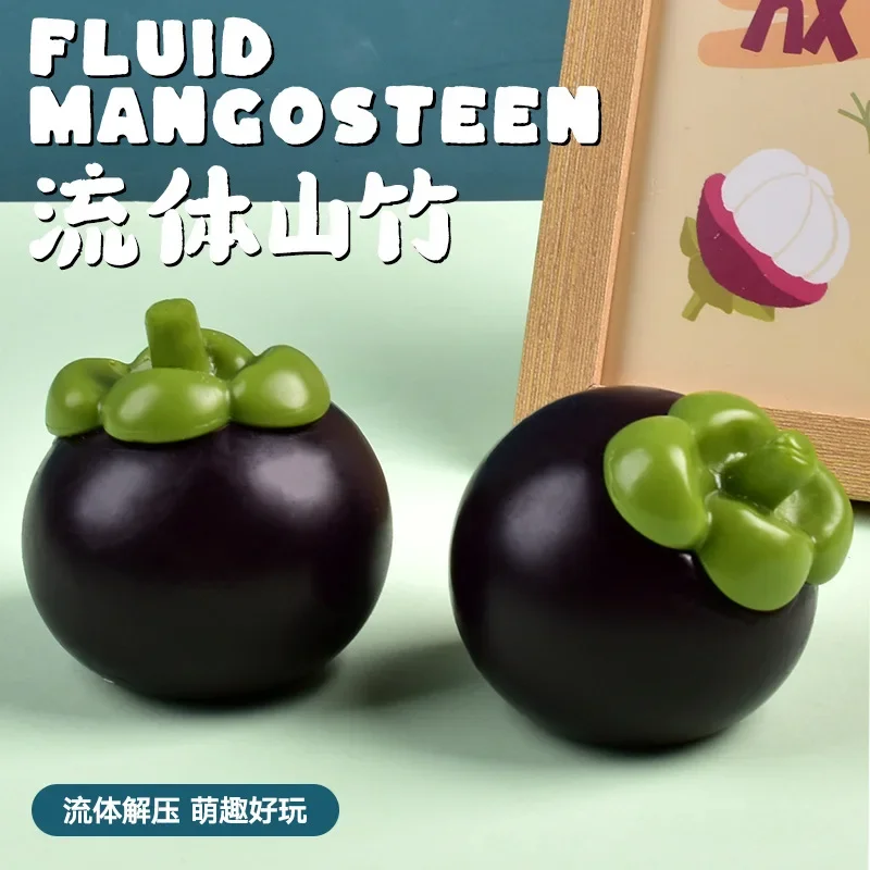 Squishy Mangosteen Fidget Toy Stress Relief Anxiety Crunchy Sound Handmade Building Block Ball Decompression Best Seller
