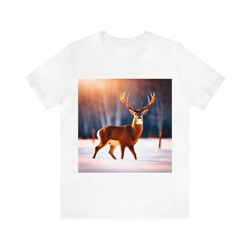 Short Sleeve Tee Deer Snow Woods Free Amazing For Men Women Summer Tees Cotton Luxury Brand Vintage Oversized