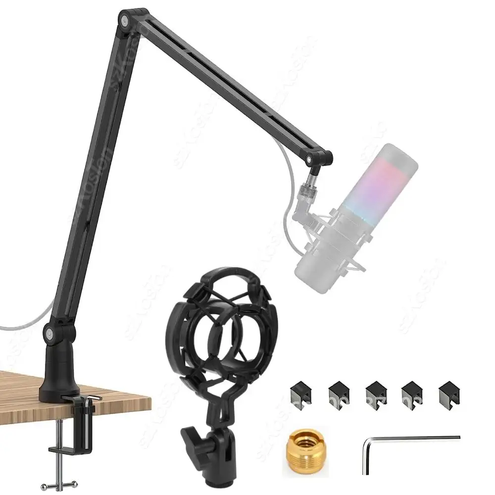 Adjustable Metal Microphone Stand for Gaming Streaming USB Condenser Mic Suspension Scissor Boom Arm for A8 A6V K688 K669 K658