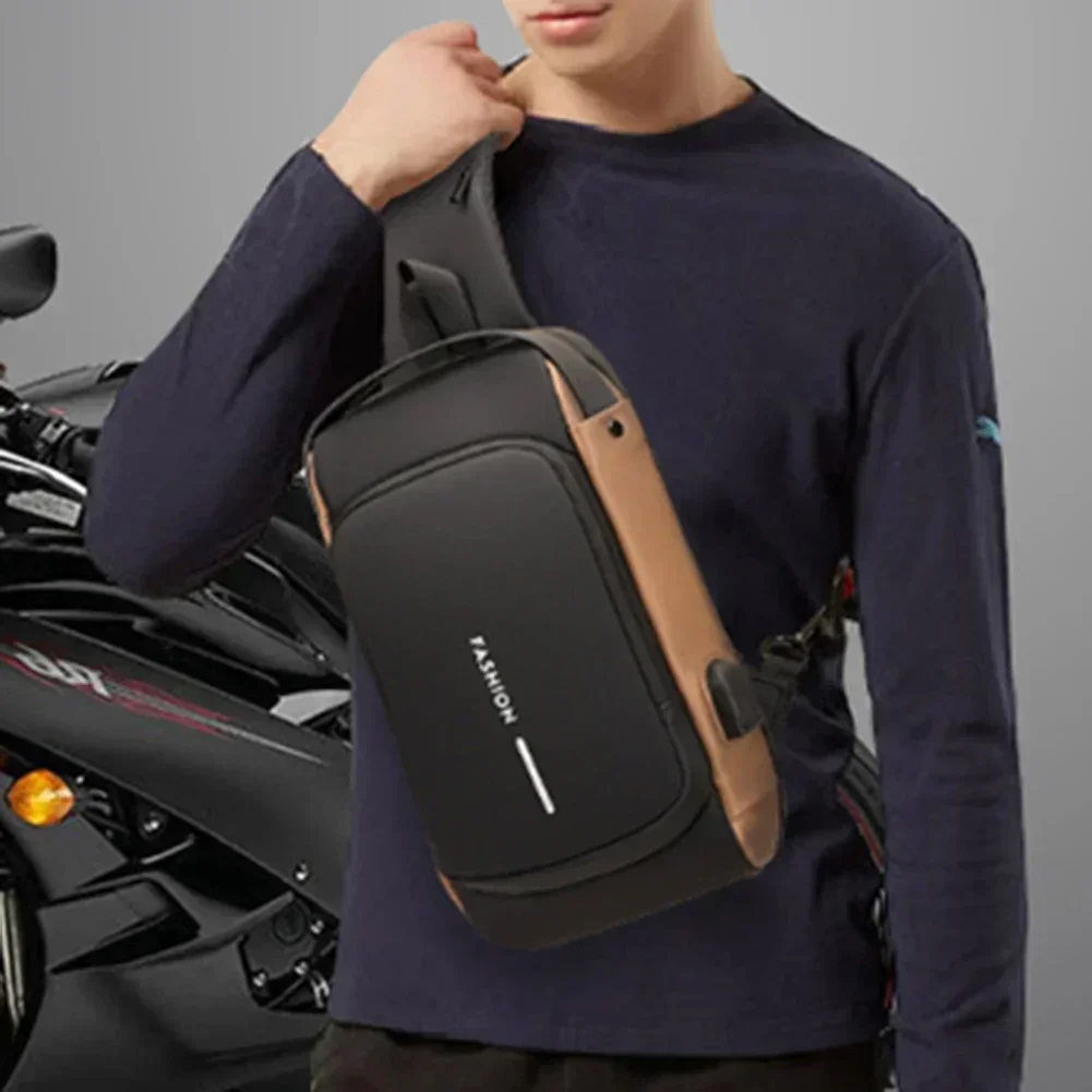 متعددة الوظائف مصمم مكافحة سرقة USB حقيبة كتف Crossbody السفر الرافعة حزمة رسول حزمة حقيبة صدر للرجال العلامة التجارية الفاخرة الرجال