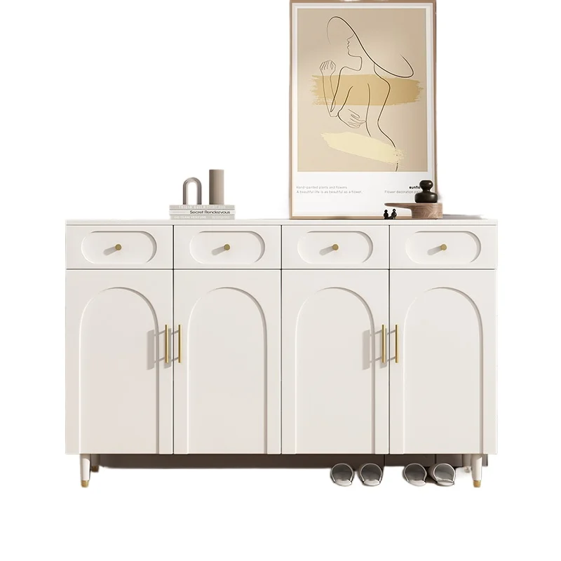 French-style home shoe cabinet, simple modern living room at the door, entrance cabinet, cream style foyer, locker, shoe rack ca