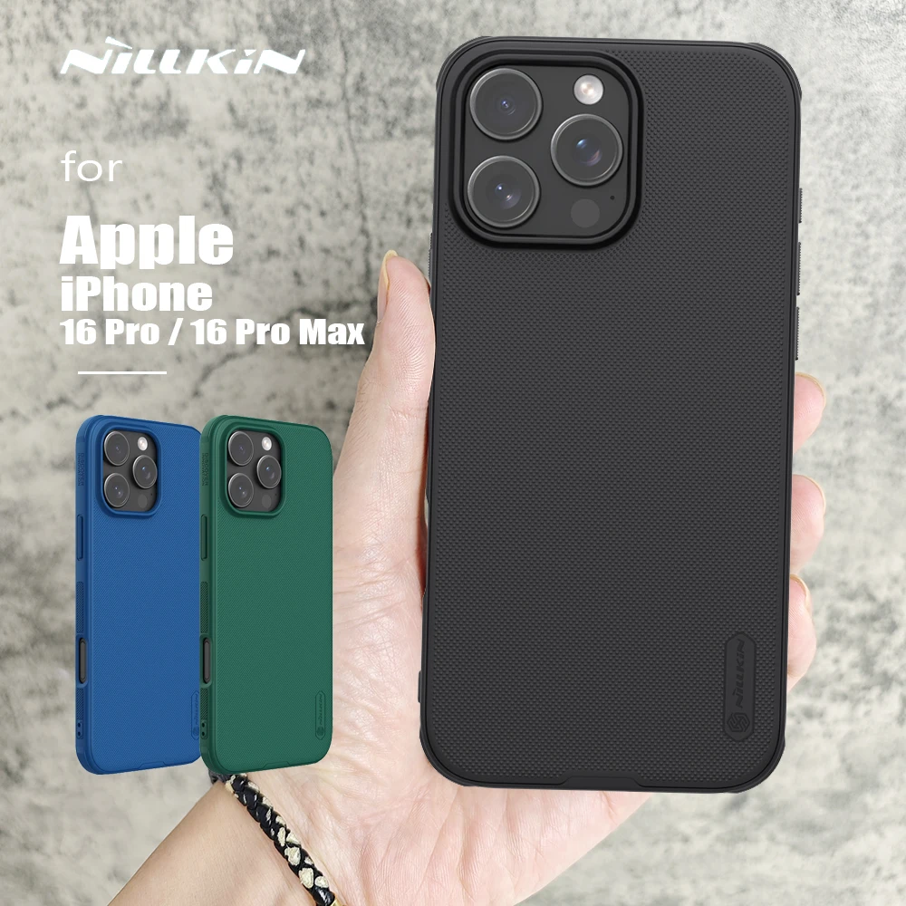 Чехол для iPhone 16 Pro Max/16 Pro Nillkin, матовый жесткий бампер на 360 градусов, защитная задняя крышка для камеры для iPhone 16 Pro Max