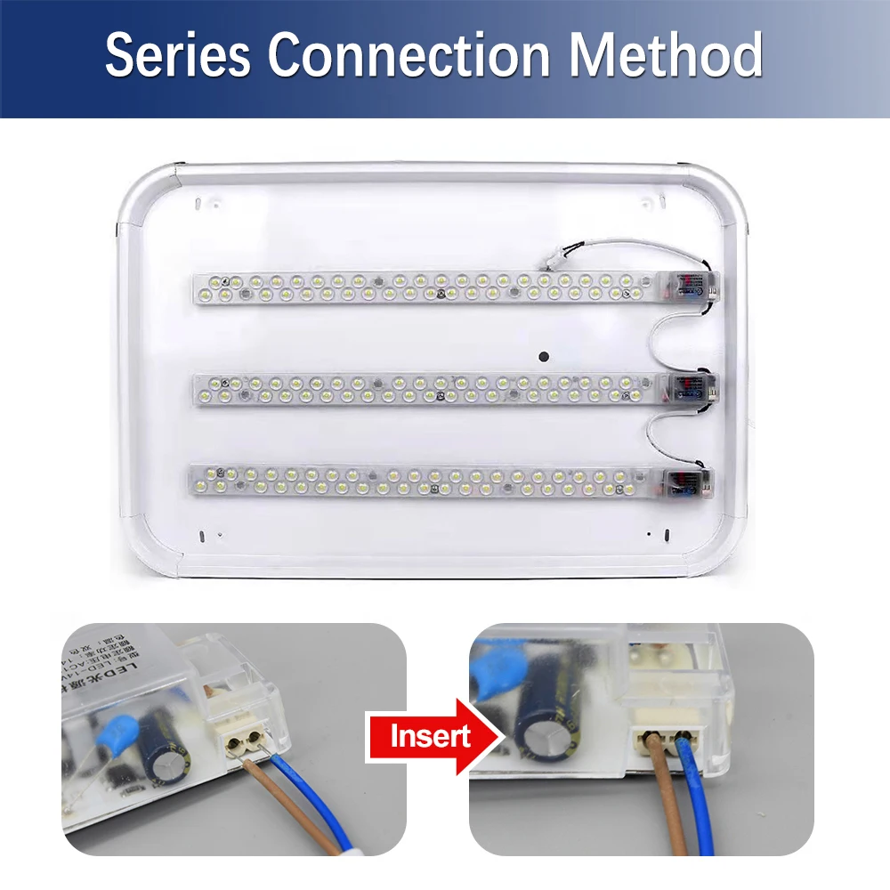 Lampu plafon LED modul 220V, lampu Bar cahaya modul LED 14W 20W hemat energi kecerahan tinggi untuk ruang tamu kamar tidur lampu langit-langit