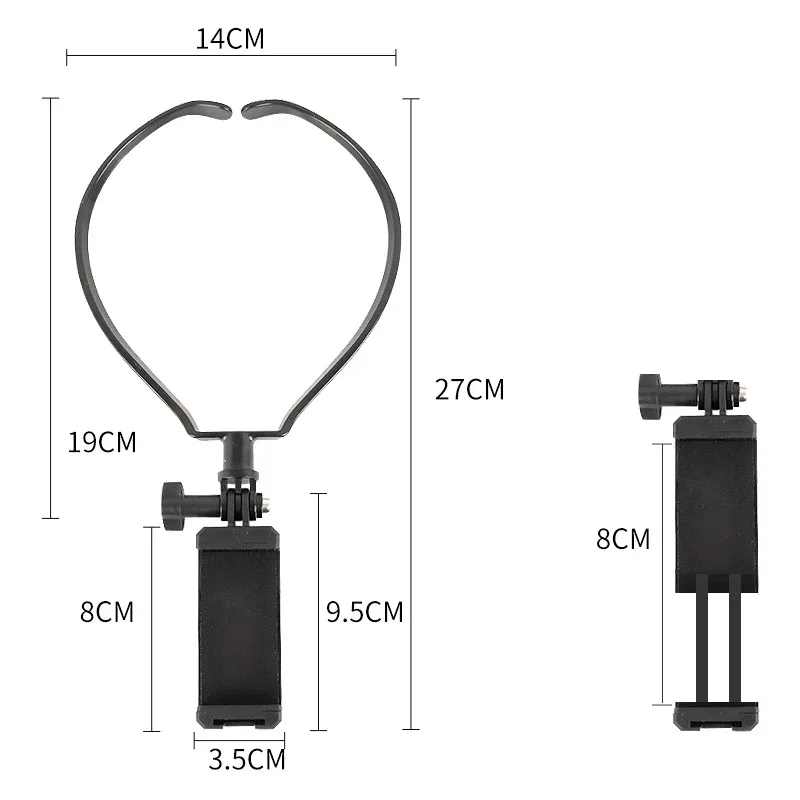 Universal Hands‑Free Neck‑Hanging Wearable Phone Holder Adjustable Lazy Mount Bracket for Vlog Video Selfie Recording For Phones view 6
