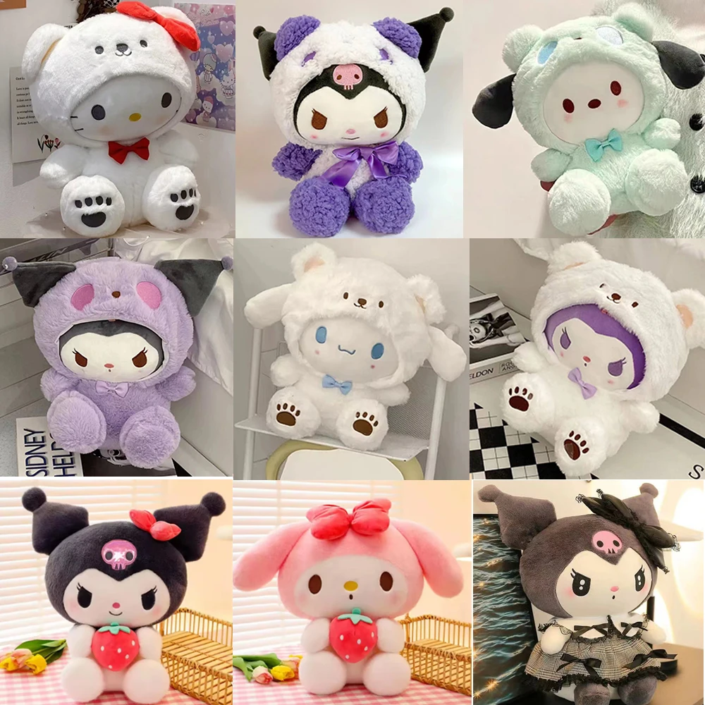 

# Плюшевая игрушка Sanrio 2026 Kawaii, 25 см, плюшевая кукла-собачка Куроми в платье, мягкая игрушка-животное, подарок на день рождения