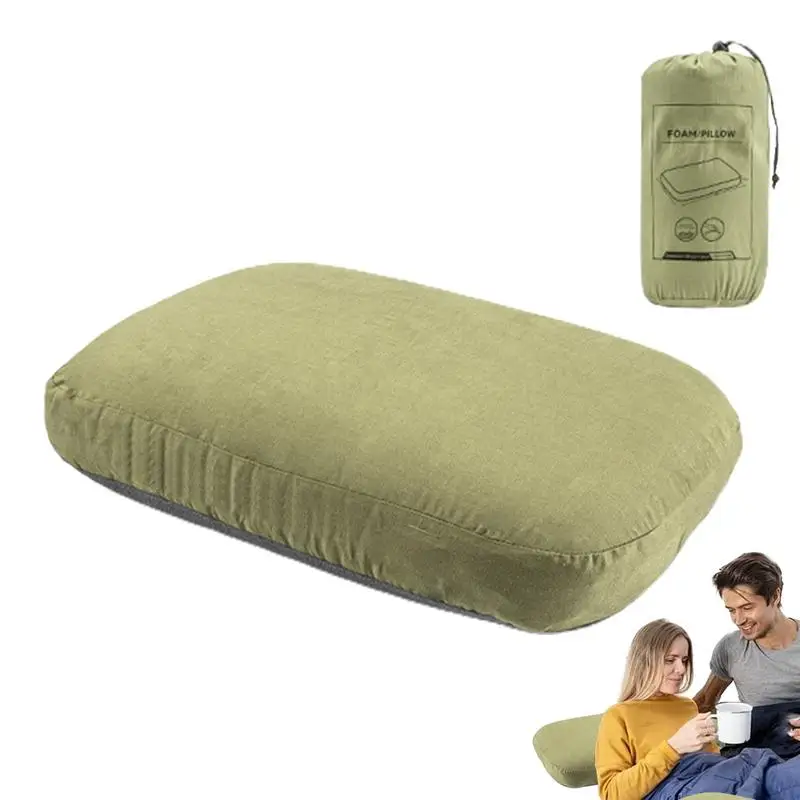 

Portable Pillow Ergonomic Backpacking Pillow Compressible Camp Pillow With Washable Cover Ergonomic Neck Pillow For Travel