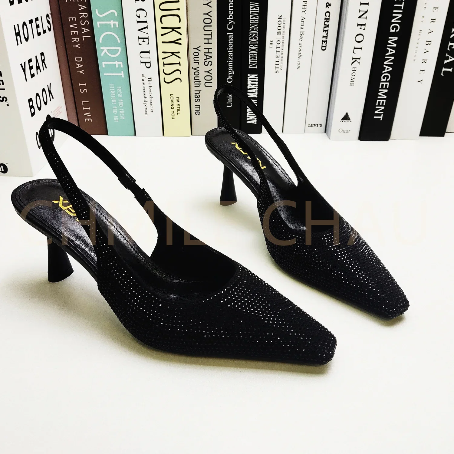 

【Measure your feet length before order】New Elegant Luxry Designer Crystal Women Sandals High Heel Prom Dress Lady Shoe 16-CHC-33