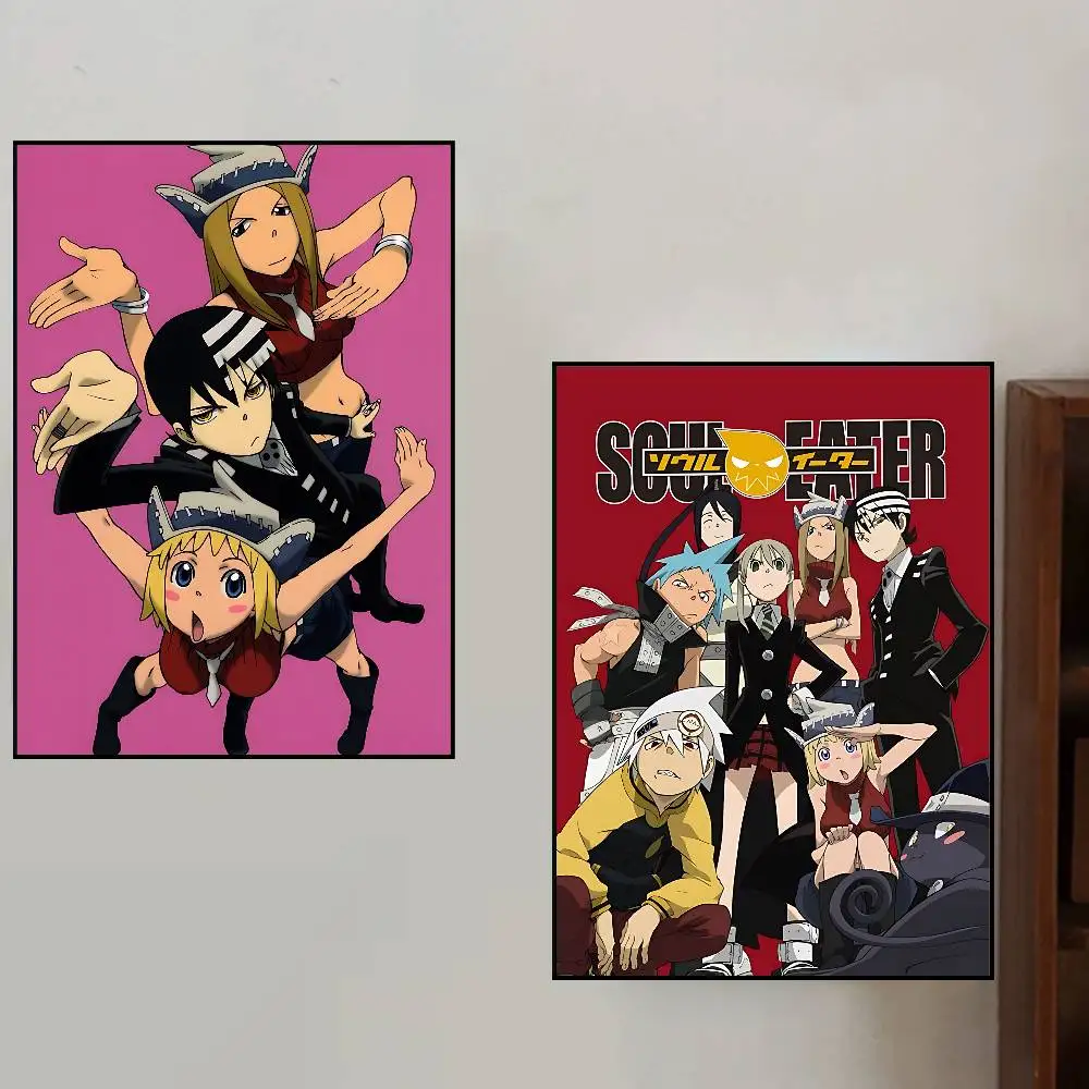 Anmie S-Soul Eater-w Posters Living Room Bar Cafe Quality Canvas Vintage Style Comics Painting Art Home Wall Decor Picture