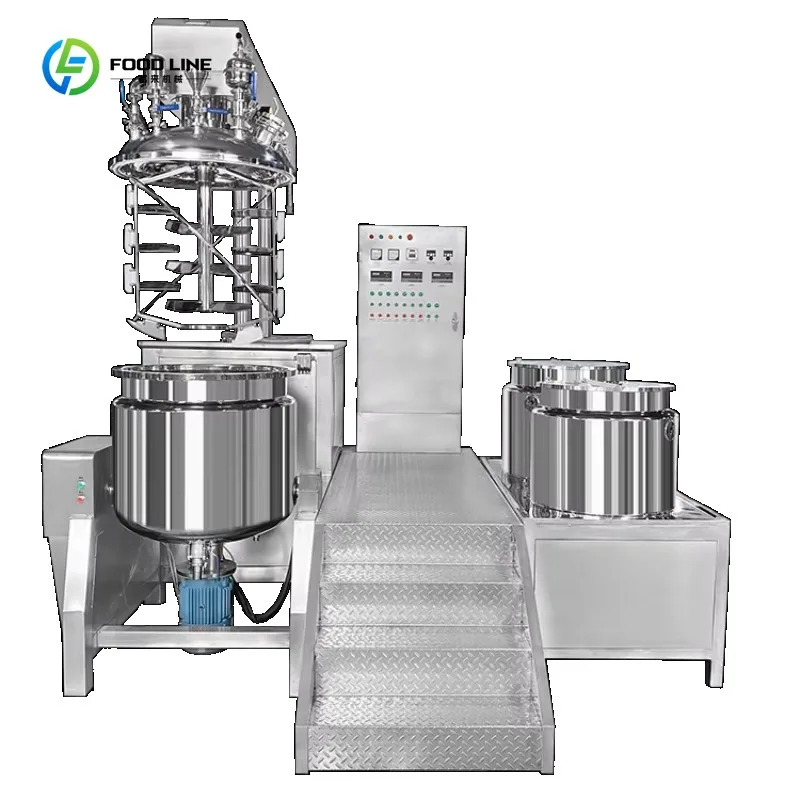 Cream Cheese Making Machine Vacuum Homogeneous Emulsifier for Cosmetics Cream Mixing Custom
