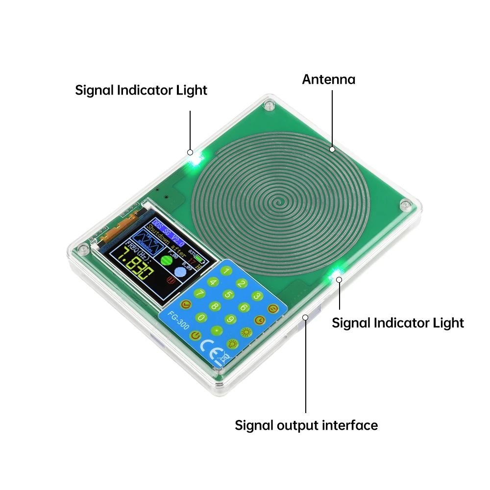 Signal Generator 0.001Hz-200KHz 1.8 inch Color Screen Waveform Generator, Sine Wave, Square Wave, Sawtooth Wave Multiple Signal