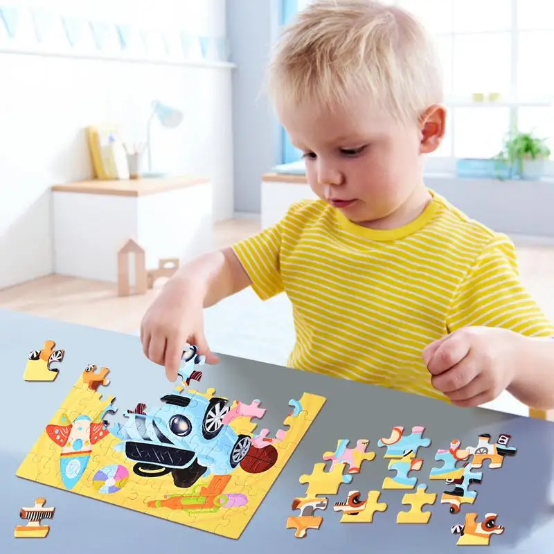 Puzzles For Kids Ages 3-5 60pcs Cartoon Puzzles Toy Kids Travel Puzzles Early Childhood Toy Enlightenment Toys Animal Puzzles