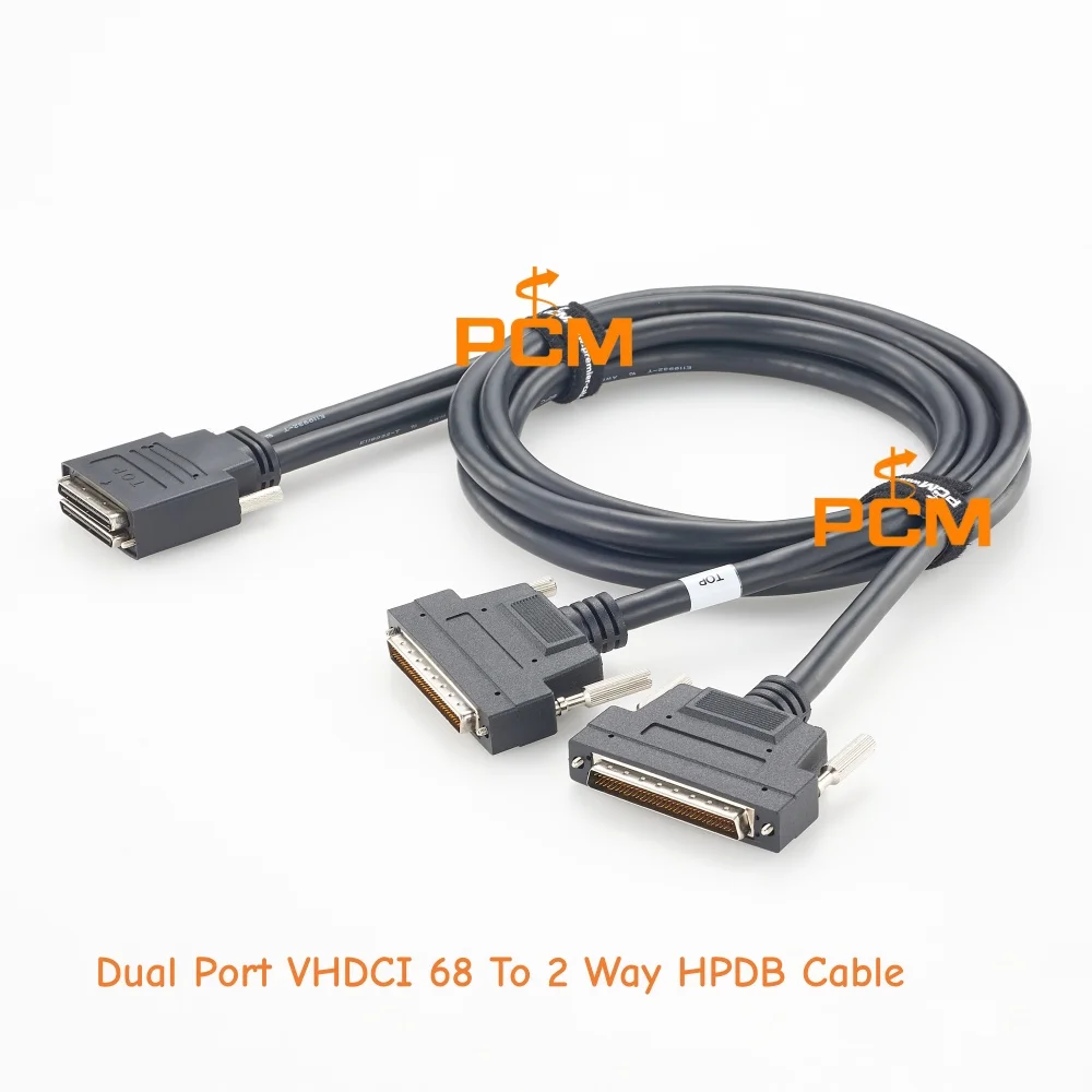 Dual Port Stacked VHDCI68 To 2 Way HPDB Cable 68 Pin SCSI Cable High Density Shielded Signal Cable For Data Acquisition