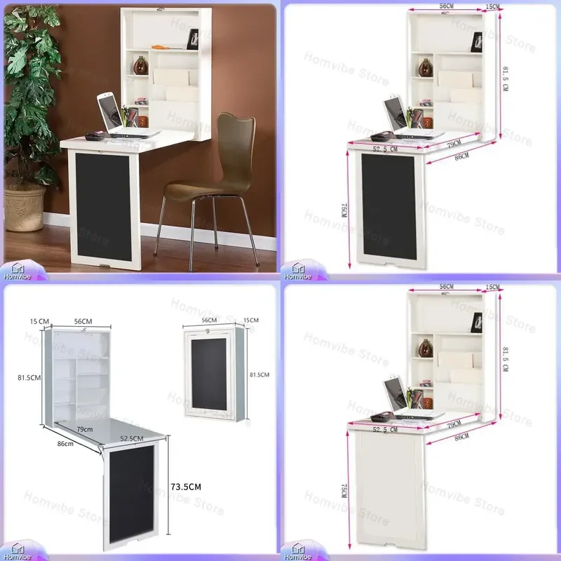 Foldable Wall Mounted Dining Table Space Saving Invisible Desk Small Home Study Computer Workstation Multifunctional